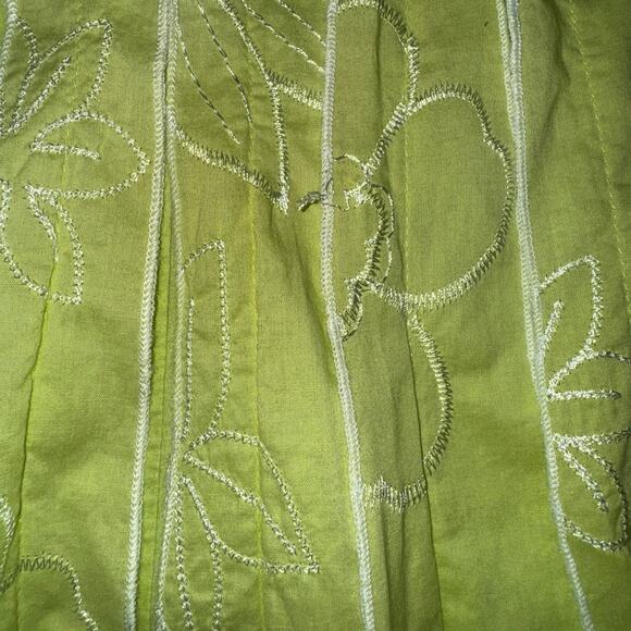 Coldwater Creek Women M Pleated Skirt Embroidered Peasant Cottagecore Dainty - Picture 7 of 10